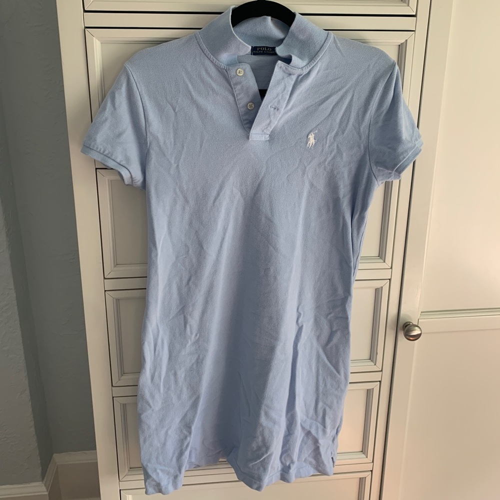 Light blue polo dress